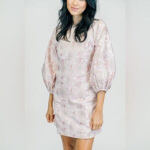 NWT-Solelia Wedgwood Dress with puff sleeve, medium